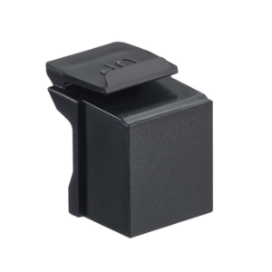 Leviton 41084-BE Blank QuickPort Insert, Black (Pack of 10)