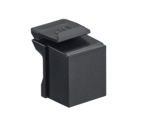 Leviton 41084-BE Blank QuickPort Insert, Black (Pack of 10)